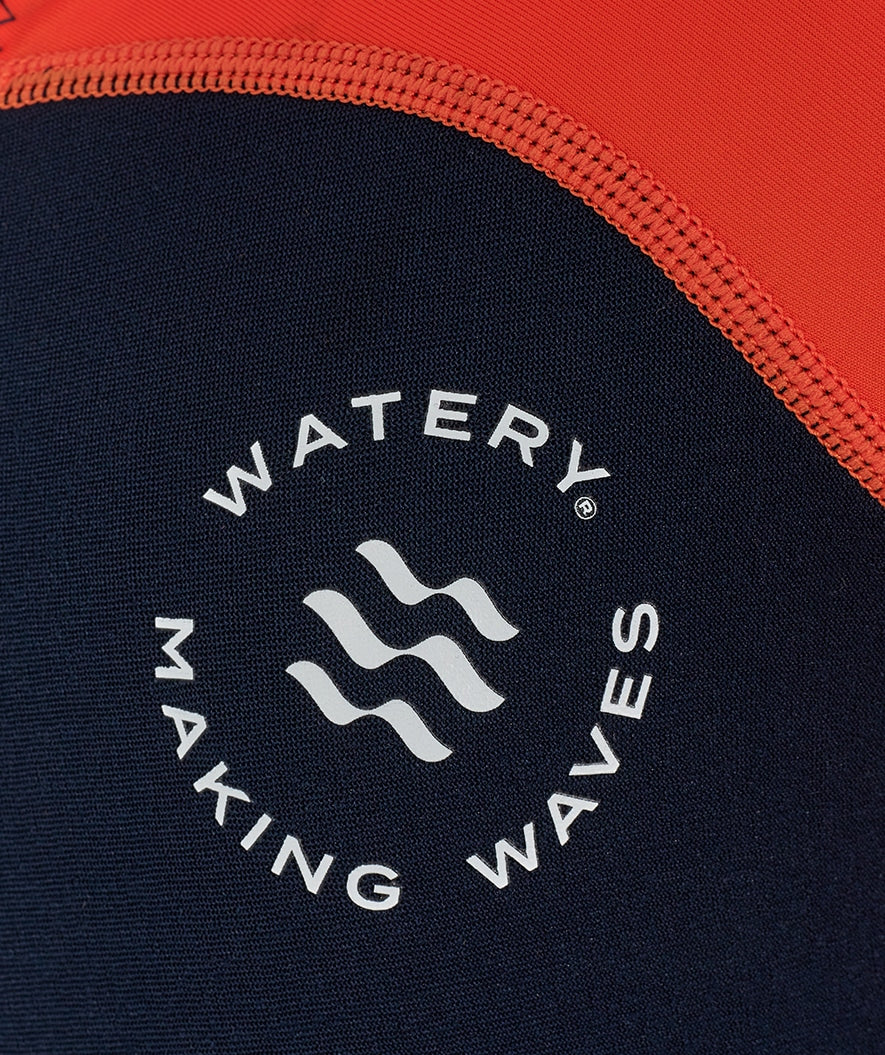 Watery UV wetsuit for kids - Calypso Long Sleeve - Orange/blue - Image 12