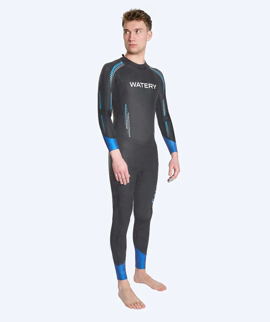 Watery wetsuit for men - Calder Rapid - Black/blue - Image 2