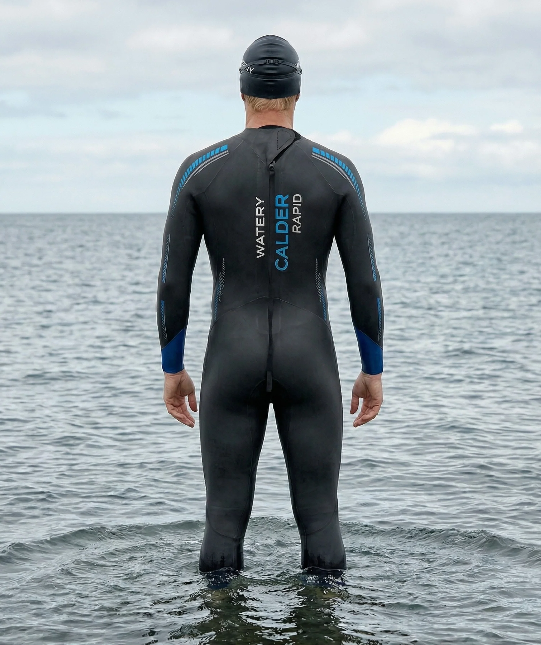 Watery wetsuit for men - Calder Rapid - Black/blue - Image 6
