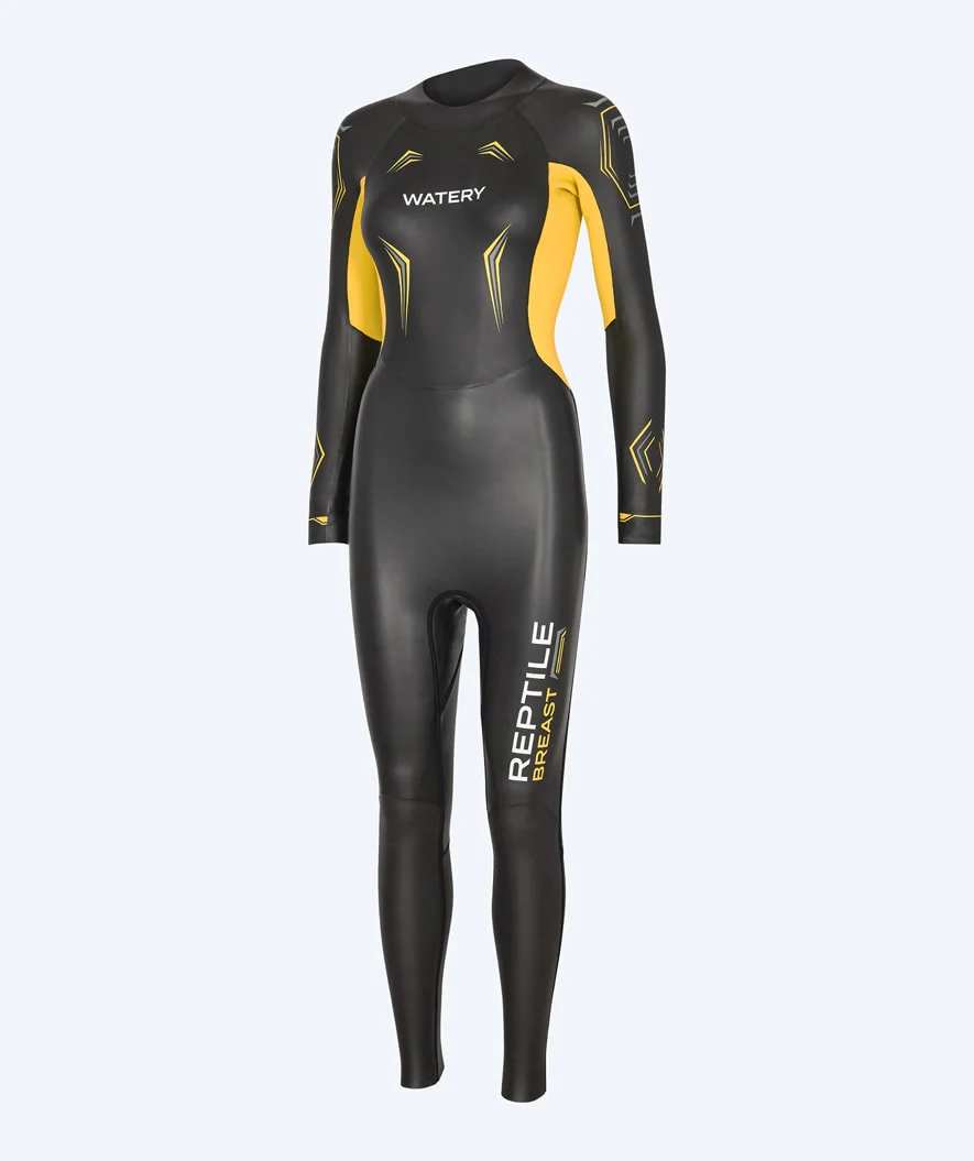 Watery wetsuit for women - Reptile Breast - Yellow - Image 10