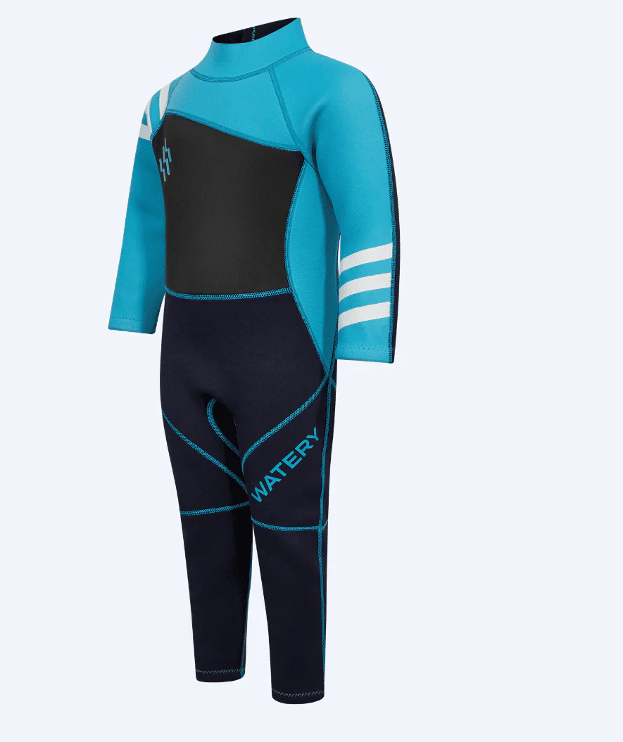 Watery wetsuit for kids - Electra (2.2mm) - Dark blue/light blue - Image 4