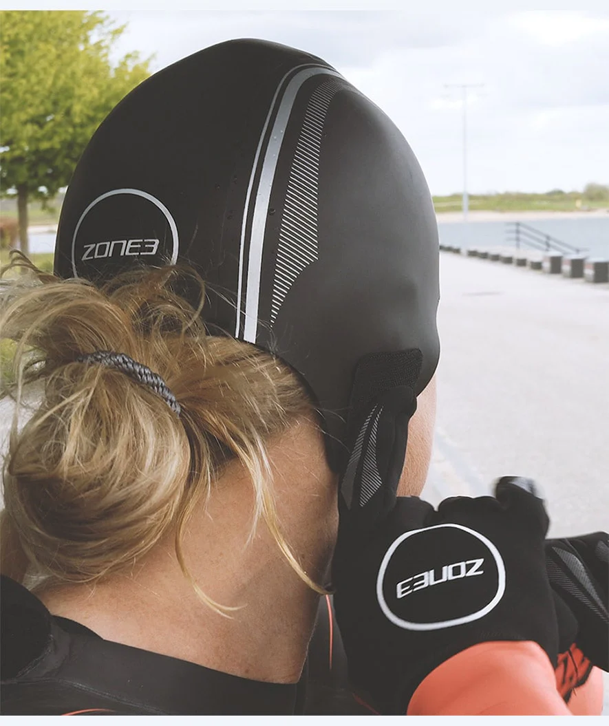 ZONE3 neoprene hood - (4mm) - Black/red - Image 2