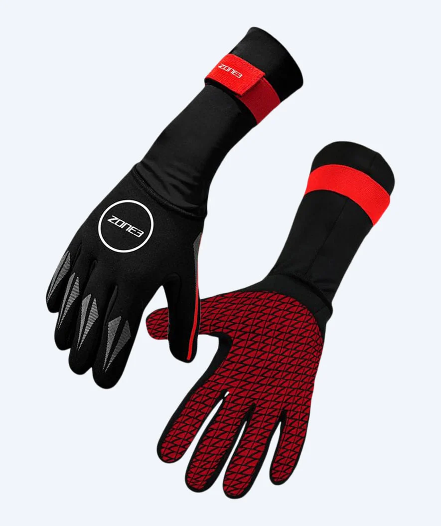 ZONE3 neoprene gloves - (2mm) - Black/red